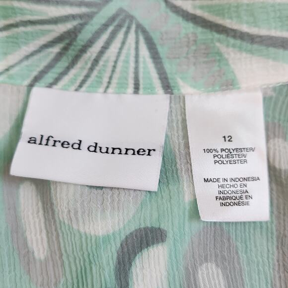 Vintage Alfred Dunner Tank Top & Blouse Combo Size 12 Butterfly Mint Green - Picture 9 of 10